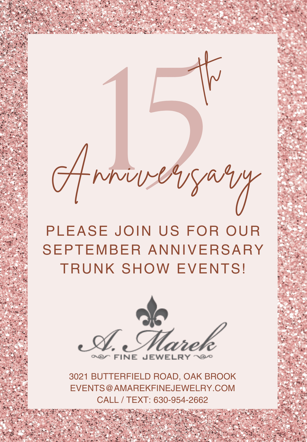 15th Anniversary Trunk Show